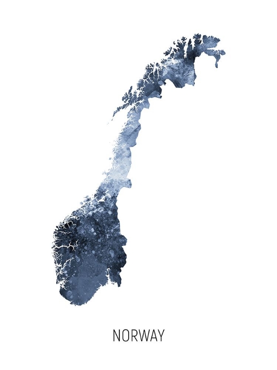 Picture of NORWAY WATERCOLOR MAP