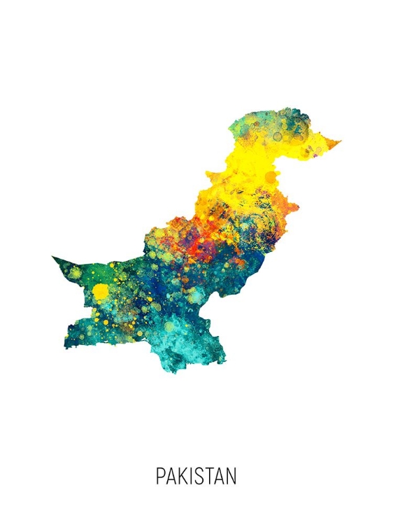 Picture of PAKISTAN WATERCOLOR MAP