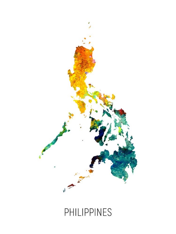 Picture of PHILIPPINES WATERCOLOR MAP