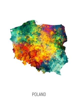 Picture of POLAND WATERCOLOR MAP