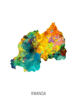 Picture of RWANDA WATERCOLOR MAP