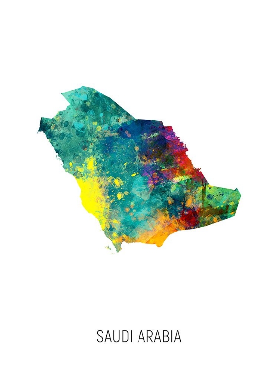 Picture of SAUDI ARABIA WATERCOLOR MAP