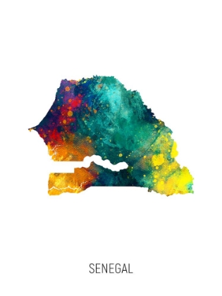 Picture of SENEGAL WATERCOLOR MAP