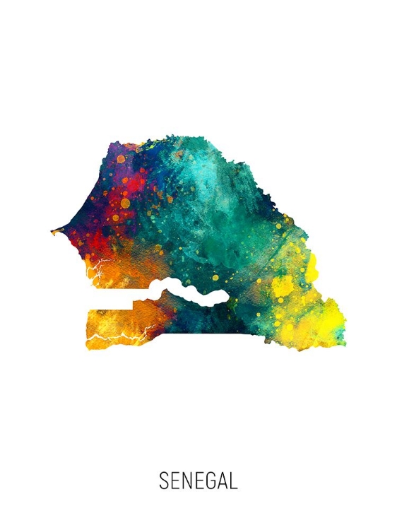 Picture of SENEGAL WATERCOLOR MAP