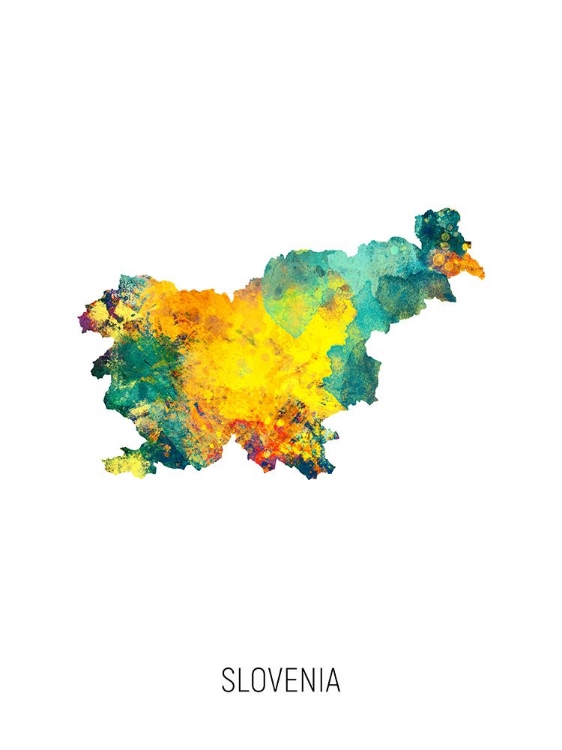 Picture of SLOVENIA WATERCOLOR MAP