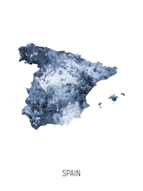 Picture of SPAIN WATERCOLOR MAP