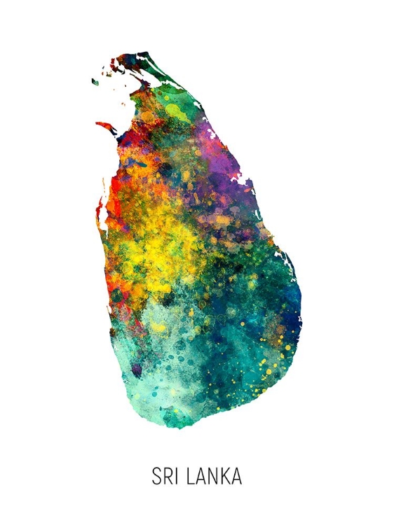 Picture of SRI LANKA WATERCOLOR MAP