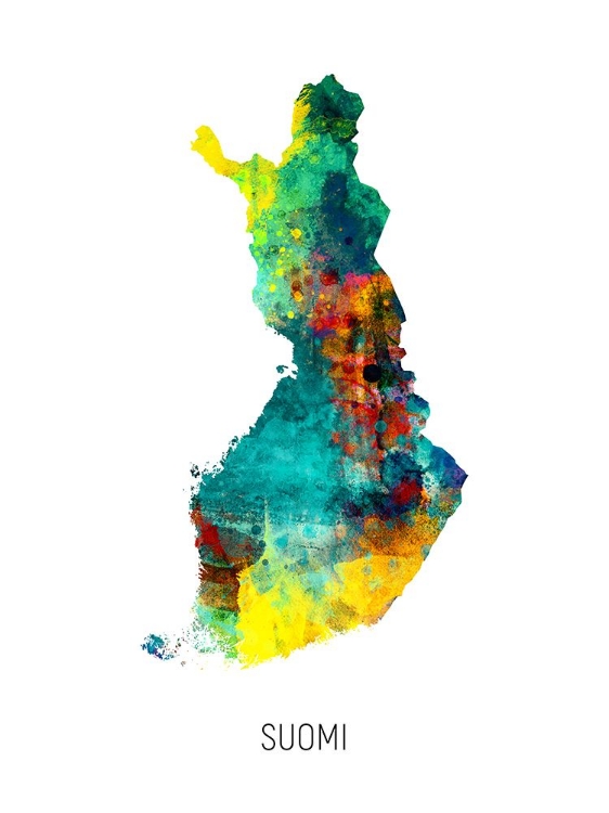 Picture of SUOMI WATERCOLOR MAP