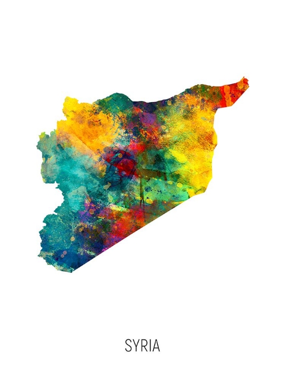 Picture of SYRIA WATERCOLOR MAP