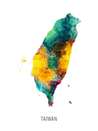 Picture of TAIWAN WATERCOLOR MAP