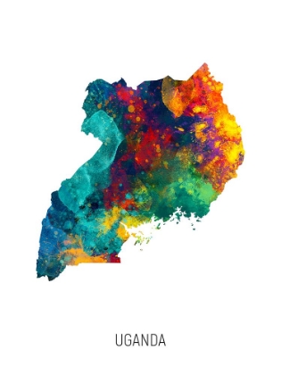 Picture of UGANDA WATERCOLOR MAP