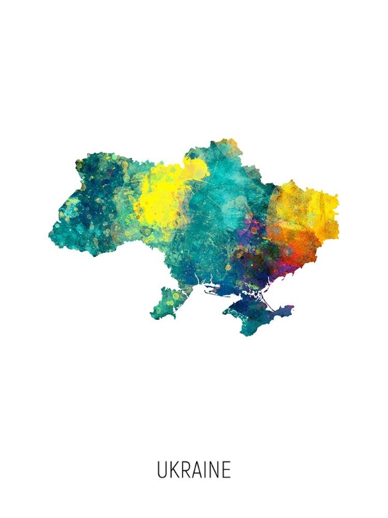 Picture of UKRAINE WATERCOLOR MAP