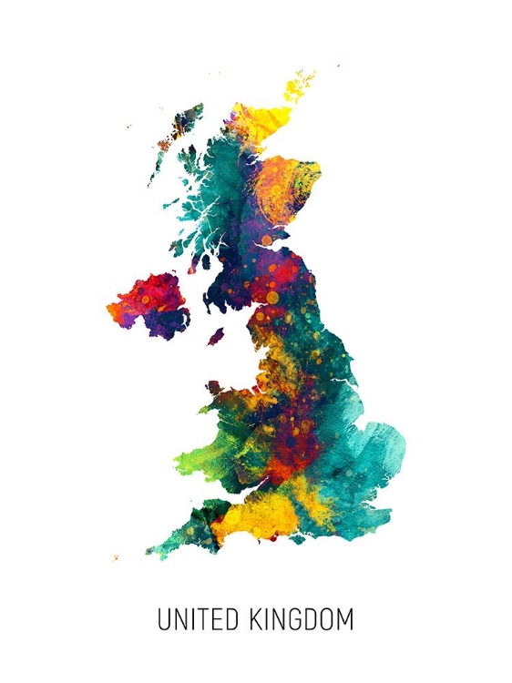 Picture of UNITED KINGDOM WATERCOLOR MAP