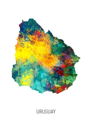 Picture of URUGUAY WATERCOLOR MAP