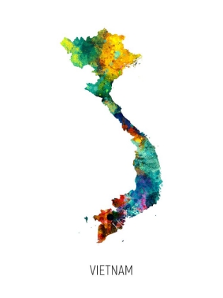 Picture of VIETNAM WATERCOLOR MAP