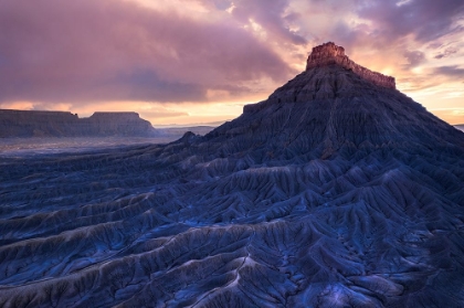 Picture of FACTORY BUTTE AT SUNSET