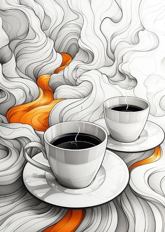 Picture of I LOVE COFFEE FOOD ILLUSTRATION ART (9)