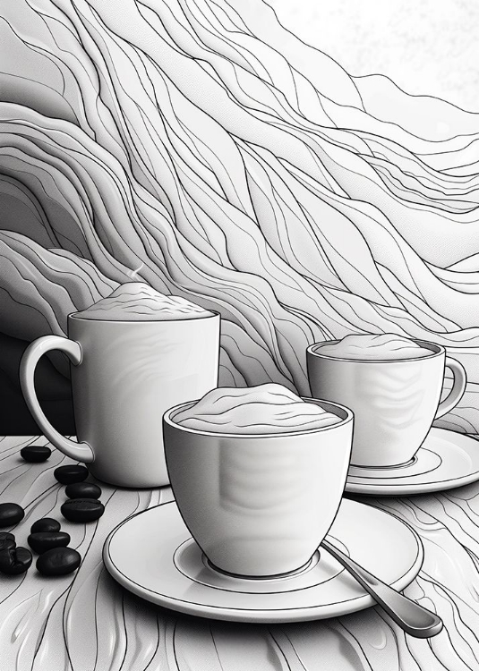 Picture of I LOVE COFFEE FOOD ILLUSTRATION ART (13)