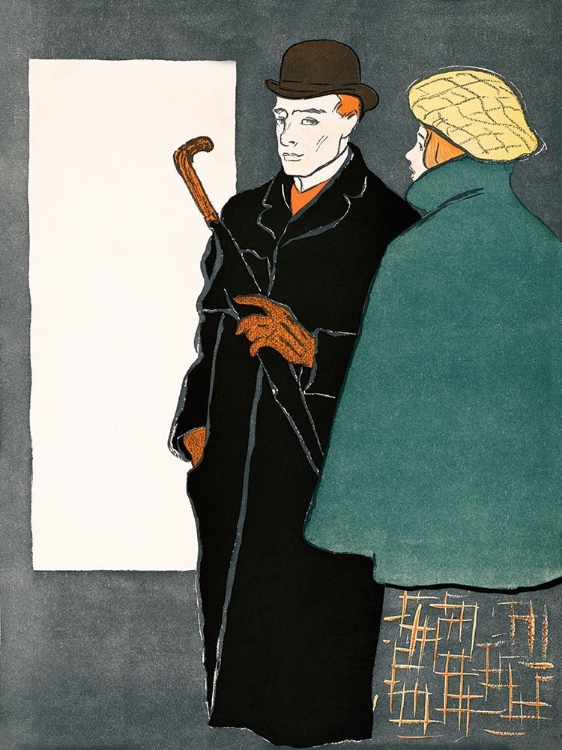 Picture of MAN WITH WALKING STICK AND WOMAN (1896)