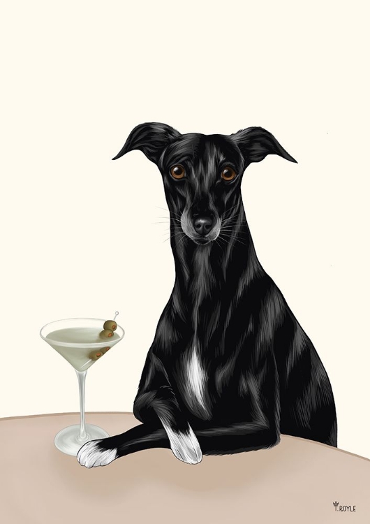 Picture of CLASSY GREYHOUND WITH MARTINI