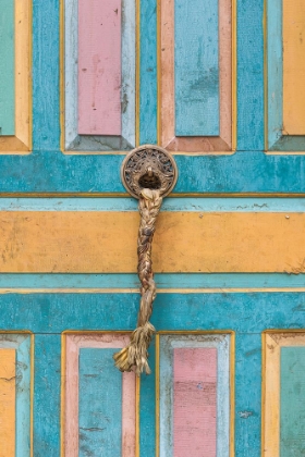 Picture of TIBETAN COLORFUL WOODEN DOOR