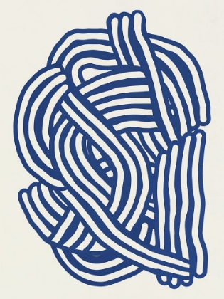 Picture of LINE ART ORGANIC SHAPE IN BLUE