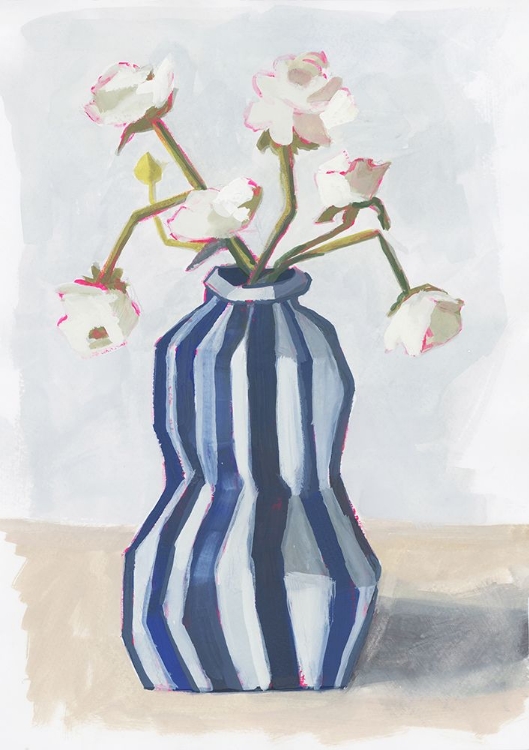 Picture of FLOWERS IN A STRIPED VASE II