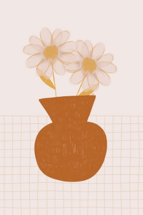 Picture of VASE WITH TWO DAISIES 24X36