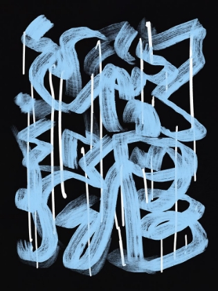 Picture of BLUE ABSTRACT CALLIGRAPHY