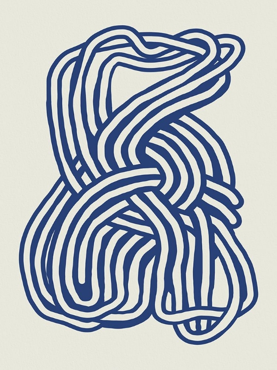 Picture of LINE ART ORGANIC SHAPE IN BLUE 02