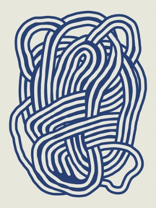 Picture of LINE ART ORGANIC SHAPE IN BLUE 03