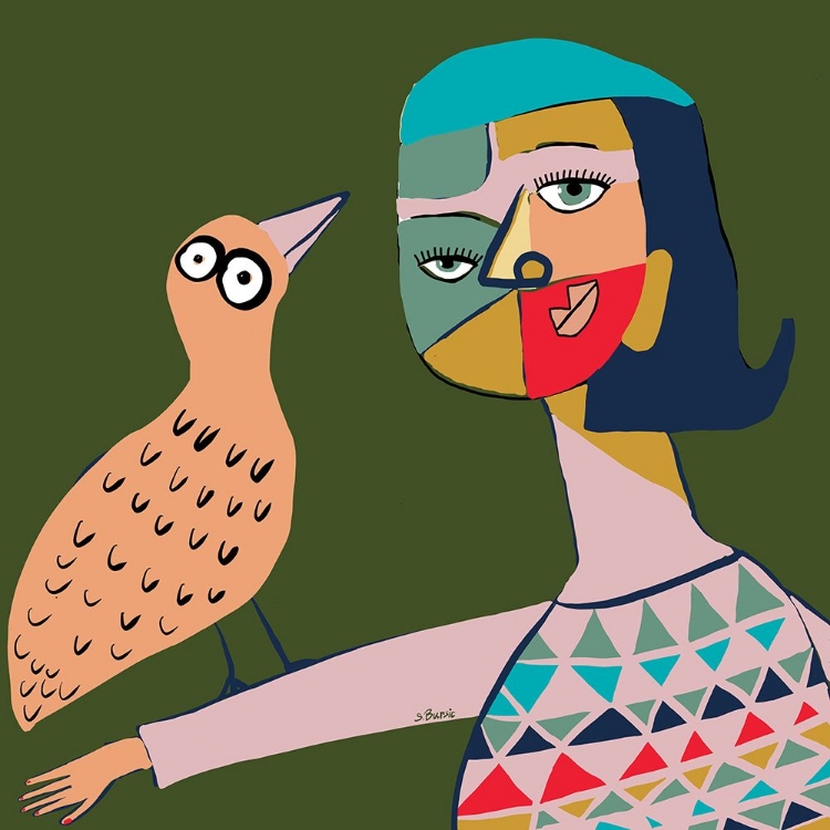 Picture of LADY WITH BIRD