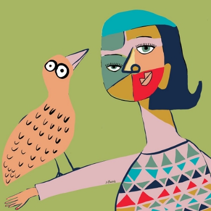 Picture of LADY WITH BIRD