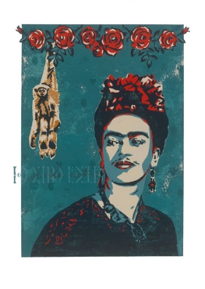 Picture of FRIDA WITH MONKEY