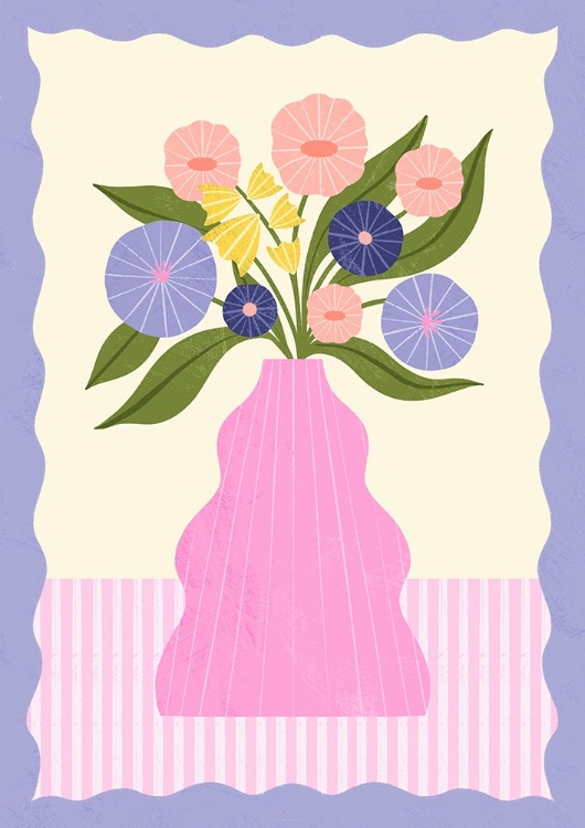 Picture of FLOWERS IN PINK VASE