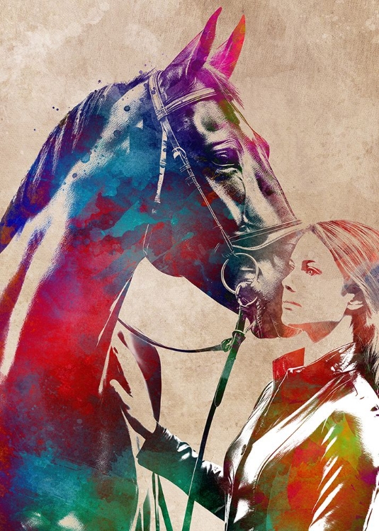 Picture of HORSE RIDER SPORT ART