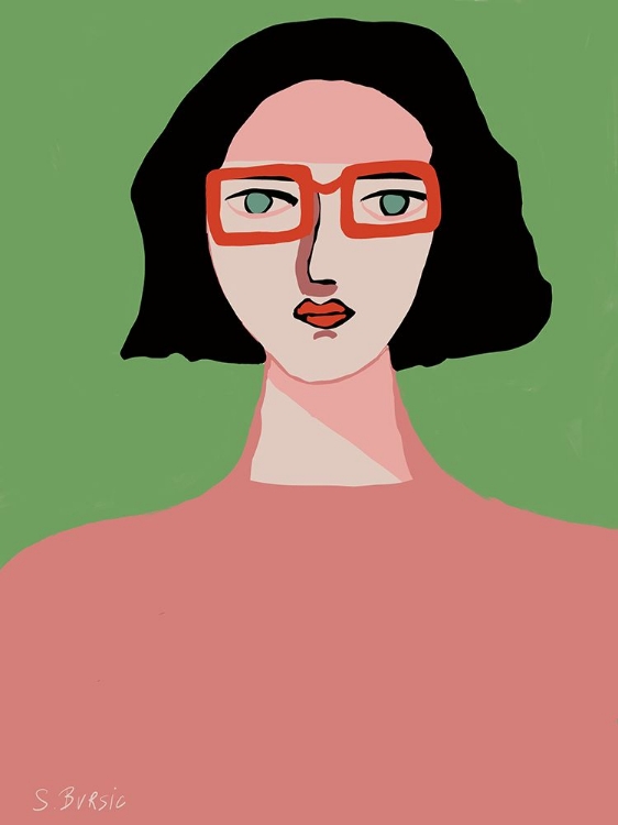 Picture of LADY WITH RED GLASSES