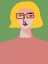 Picture of GOLDEN HAIR LADY WITH RED GLASSES