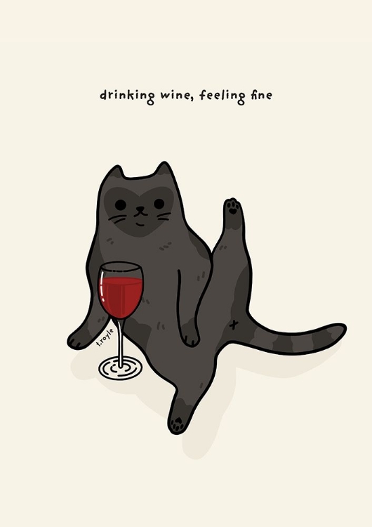 Picture of DRINKING WINE AND FEELING FINE