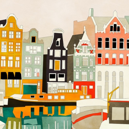 Picture of AMSTERDAM HOUSES WITH SHIPS