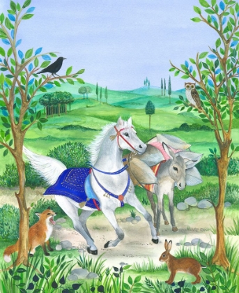 Picture of AESOPS FABLES THE CHARGER AND THE DONKEY