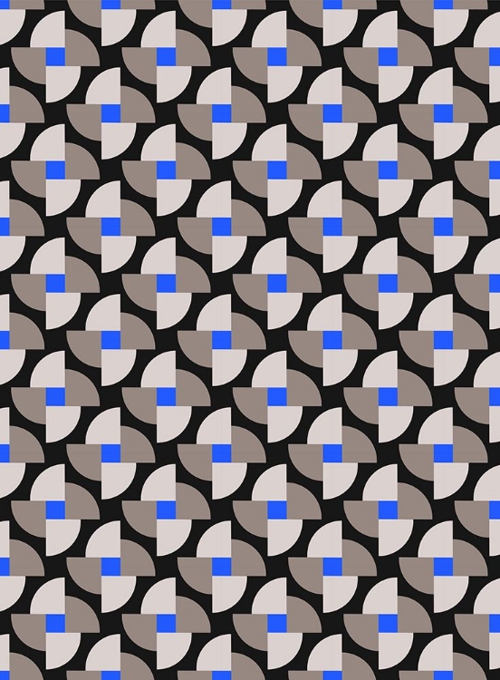 Picture of FLUGER PATTERN IN BLACK AND BLUE STYLISH MINIMAL WALLPAPER PATTERN