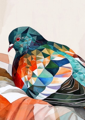 Picture of ANIMAL WATERCOLOR ART BIRD DOVE PIGEON 2