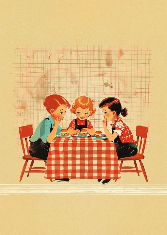 Picture of RETRO CHILDREN AT DINER