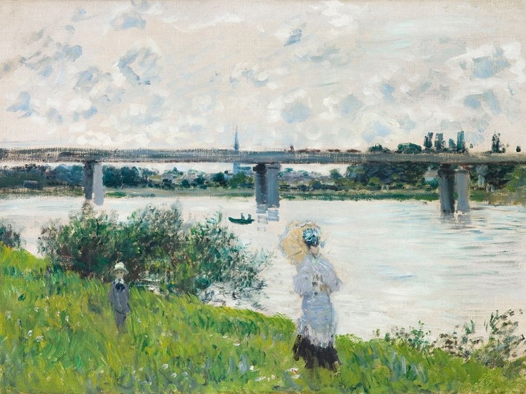 Picture of CLAUDE MONETS THE PROMENADE WITH THE RAILROAD BRIDGE