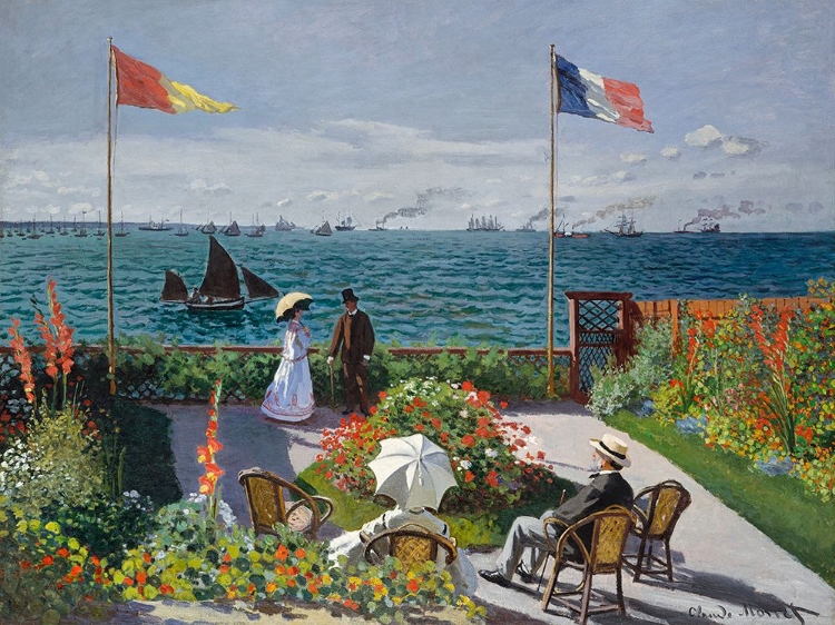 Picture of GARDEN AT SAINTE ADRESSE BY CLAUDE MONET