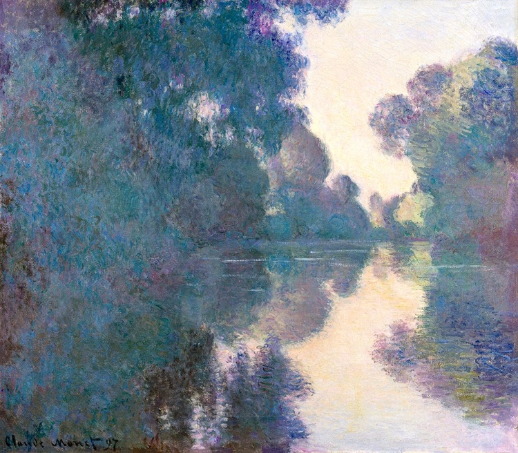 Picture of MORNING ON THE SEINE NEAR GIVERNY (1897) BY CLAUDE MONET