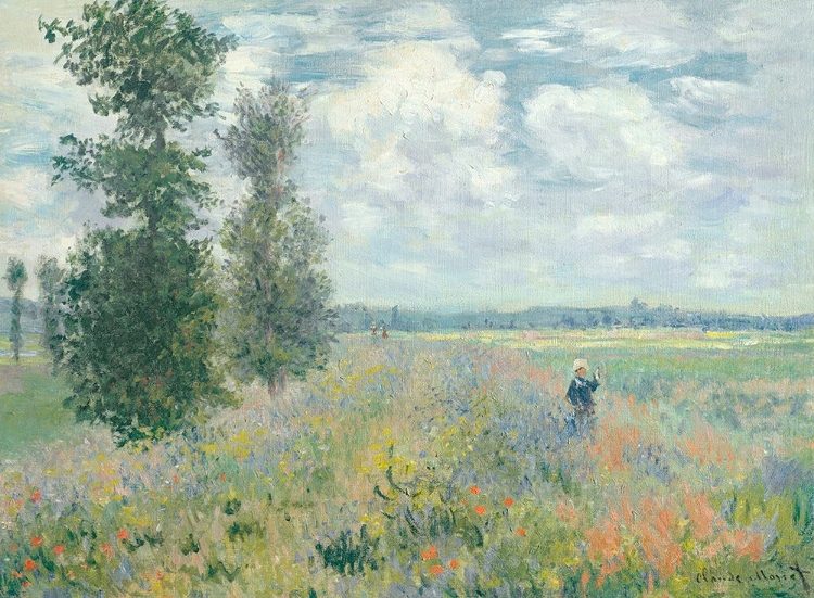 Picture of POPPY FIELDS NEAR ARGENTEUIL (1875) BY CLAUDE MONET