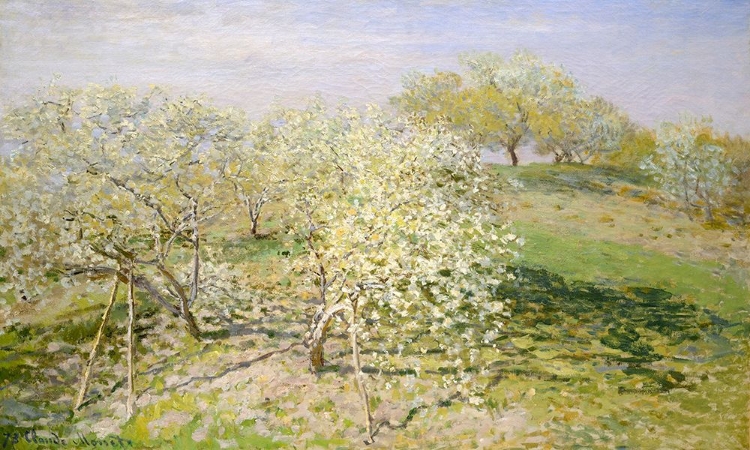 Picture of SPRING (FRUIT TREES IN BLOOM) (1873) BY CLAUDE MONET