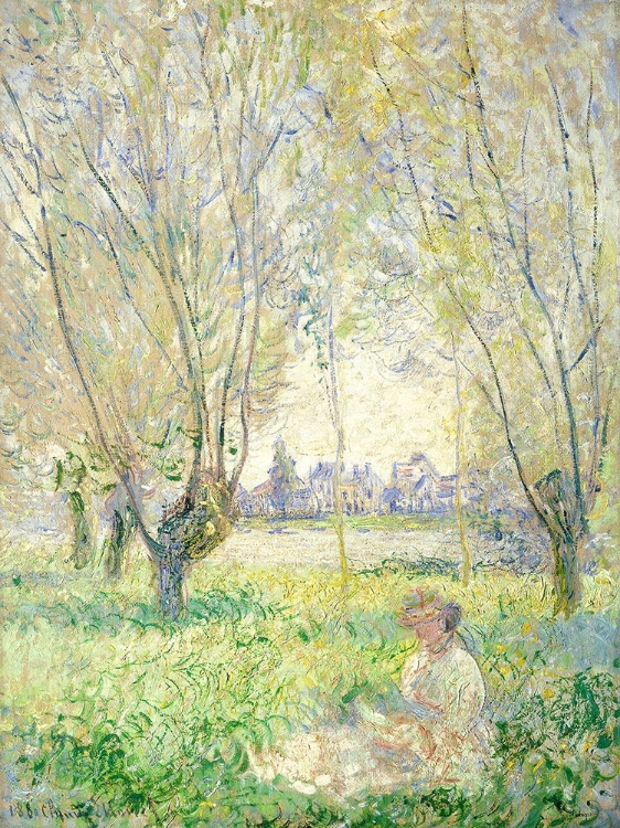 Picture of WOMAN SEATED UNDER THE WILLOWS (1880)